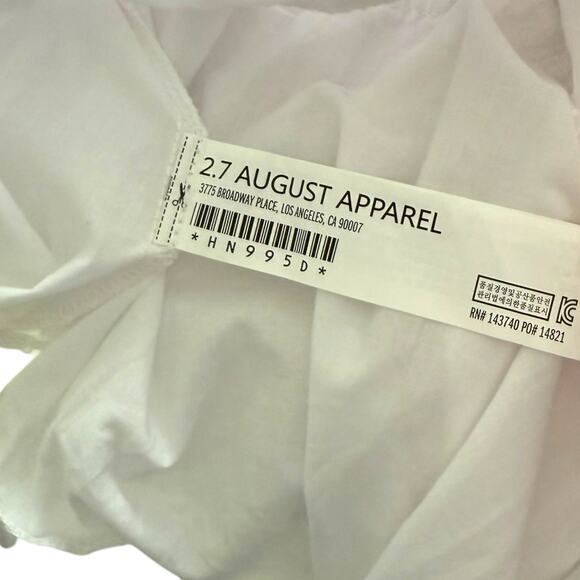 NWT English Factory Smocked Bust Multi Ruffles Maxi Gown  White Size Large L - Picture 10 of 11